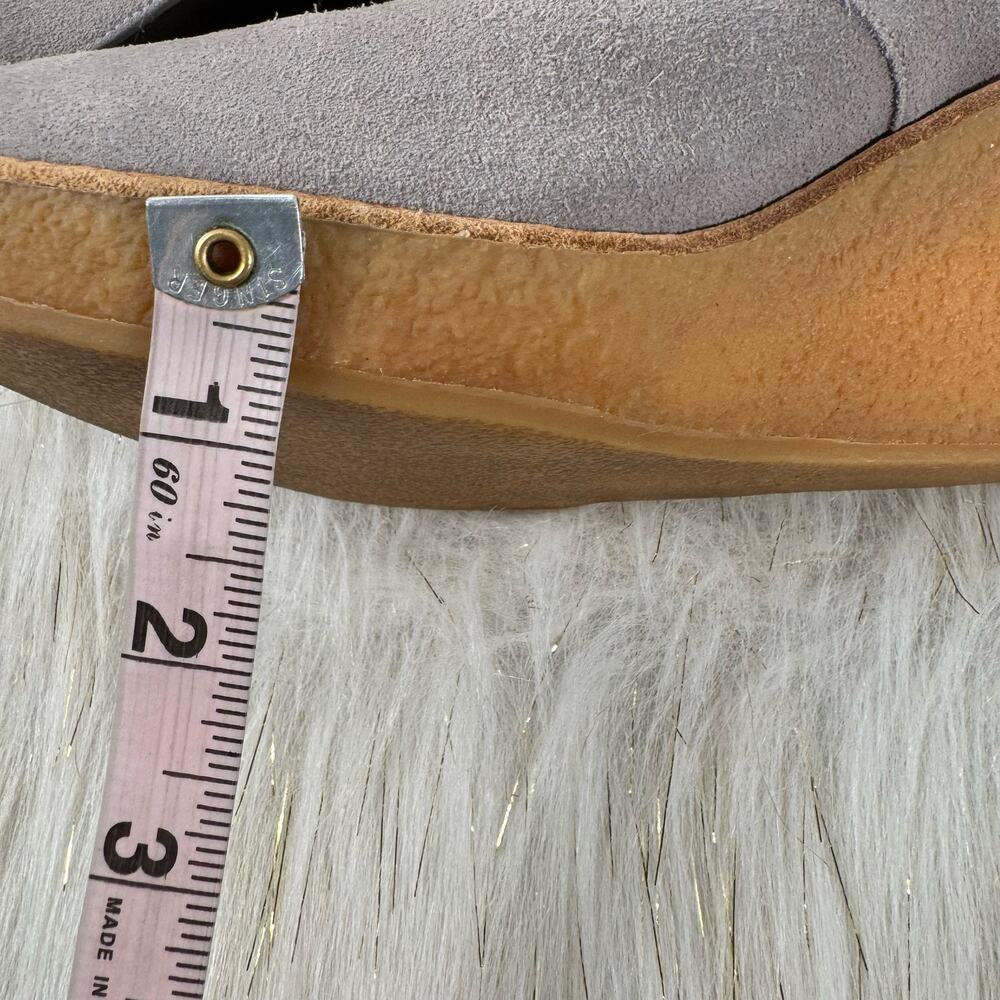 Cole Haan Womens Gray Platform Wedge Tie Up Suede Leather Ankle Booties 8B - Picture 10 of 11